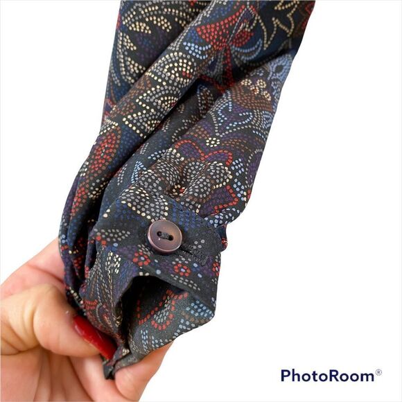 Vintage Country Sophisticates‎ by Pendleton Blouse with attached Scarf Size 12 - Picture 3 of 12